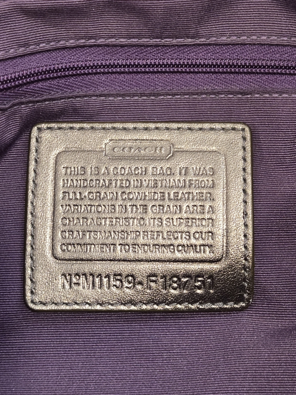 Coach Bronze Metallic Leather Shoulder Bag EUC - Picture 16 of 16
